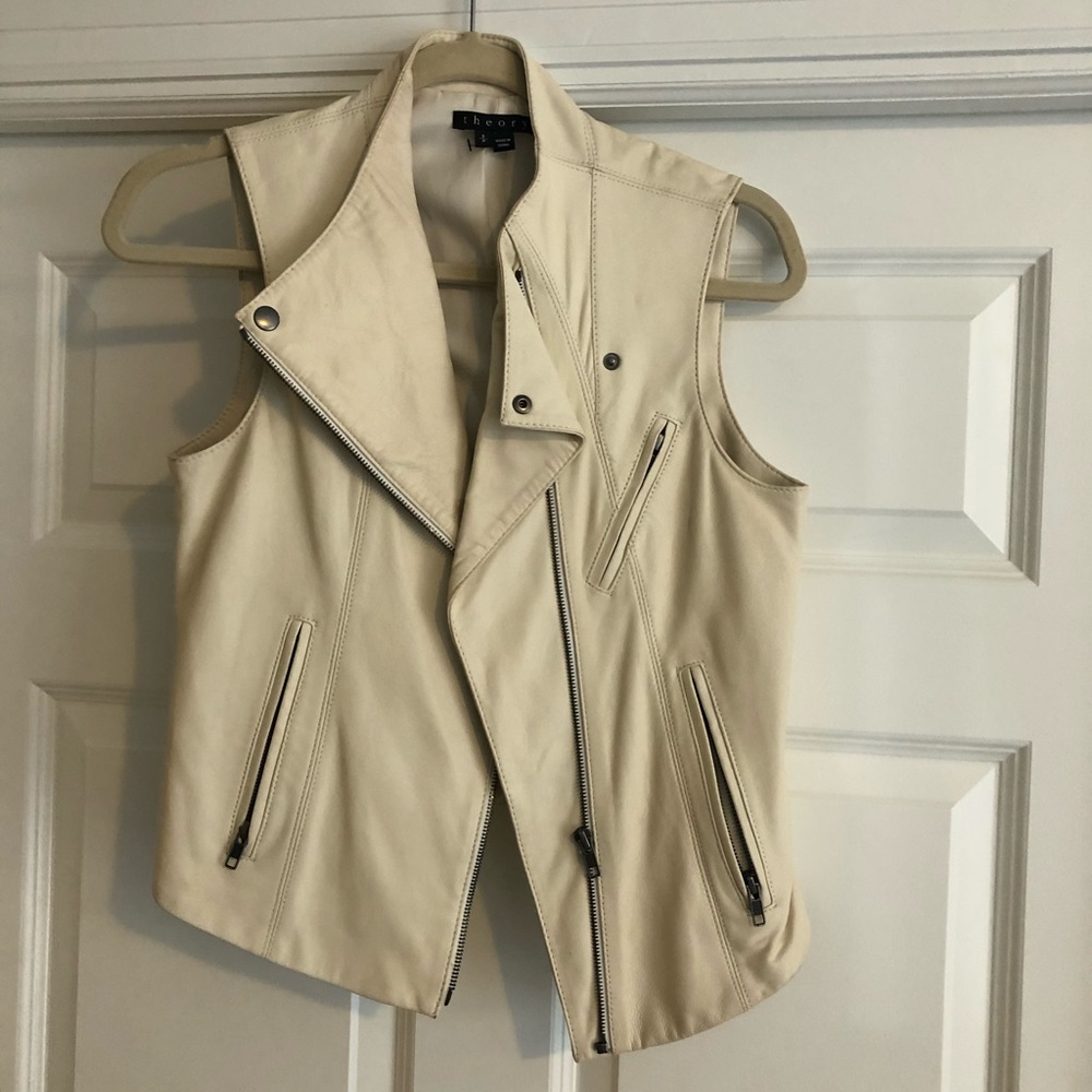 Theory leather vest